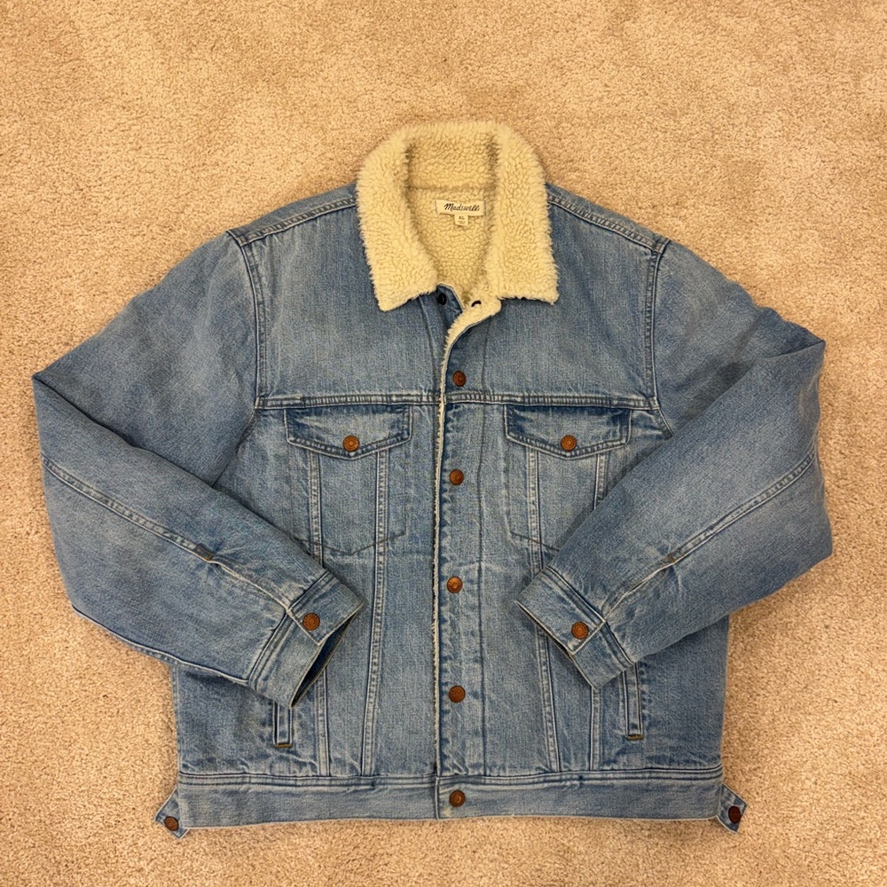 Madewell Denim Sherpa-Lined Jacket XL